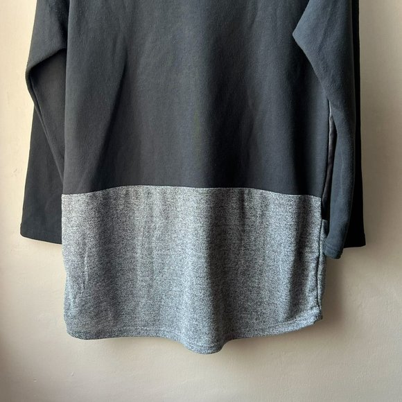 Beams Heart Gray Color Block Striped Long Sleeve Tunic with Pockets - Picture 8 of 10